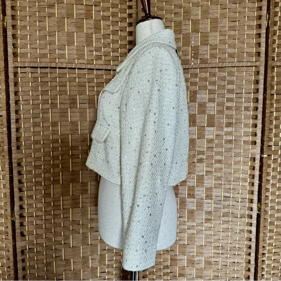 NWT butter yellow Antonio Melani Rita tweed jacket 14 - Picture 8 of 13